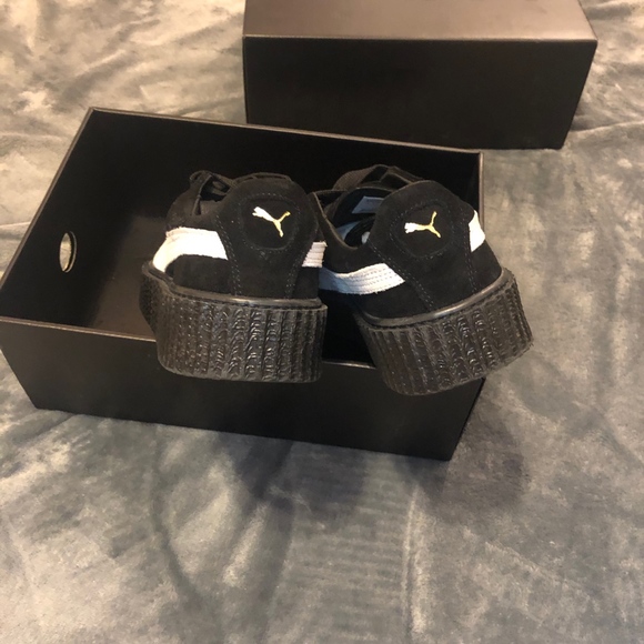 Rihanna Fenty Black - White Star Suede Creepers - Picture 3 of 8